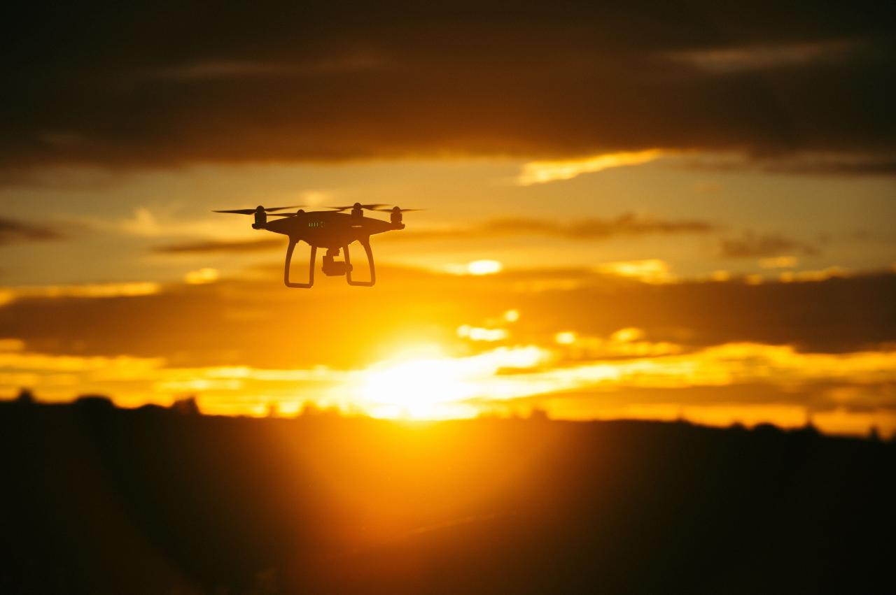 Wallpaper sky drone quadcopter hd sunset flight